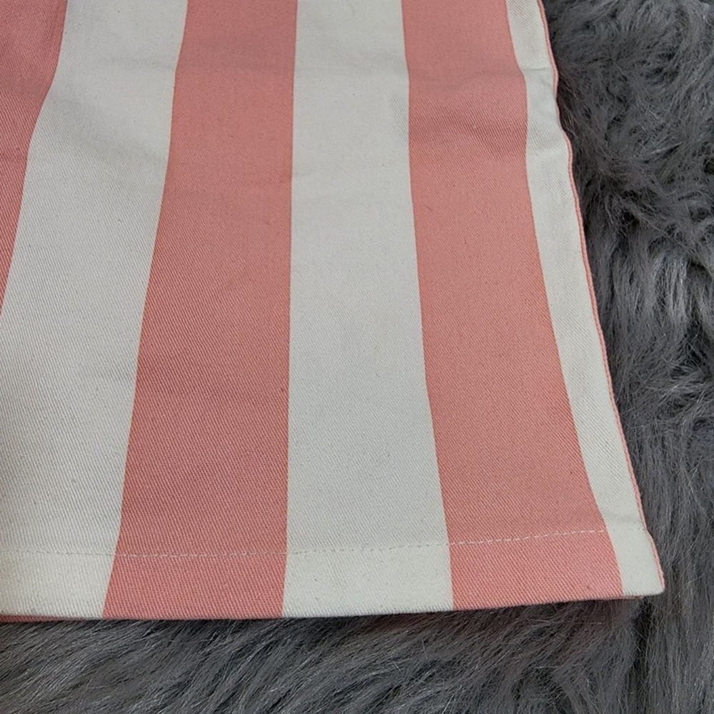 Motel Rocks pink and white striped‎ denim jean mini skirt woman's size small - Picture 5 of 10